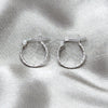 Argolla Pequeña 02.401.0088.16 Plata Rodinada, Diseño de Torcido, Pulido, Tono Plateado