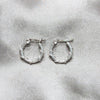 Argolla Pequeña 02.401.0096.16 Plata Rodinada, Diseño de Torcido, Pulido, Tono Plateado