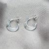 Arete Dormilona 02.401.0097 Plata Rodinada, Diseño de Hueco y Chunky, Pulido, Tono Plateado