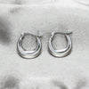 Argolla Pequeña 02.401.0107.17 Plata Rodinada, Diseño de Chunky, Pulido, Tono Plateado