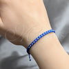 Pulsera Bolo Ajustable 03.426.0004.1.07 Plata Rodinada, Algodón, Tono Plateado (Grosor 03 MM, 7 Pulgadas de Largo)