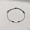 Pulsera Bolo Ajustable 03.426.0001.2.07 Plata Rodinada, Diseño de Bola, Algodón Azul, Tono Plateado (Grosor 03 MM, 7 Pulgadas de Largo)