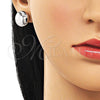 Arete Dormilona 02.163.0347 Oro Laminado, Diseño de Hueco, Pulido, Tono Dorado