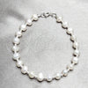Pulsera Elegante 03.392.0027.07 Plata Rodinada, Diseño de Bola, con Perla Blanca, Pulido, Tono Plateado (Grosor 08 MM, 7 Pulgadas de Largo)