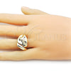 Anillo Elegante 01.163.0006 Oro Laminado, Pulido, Tono Dorado (One size fits all)