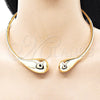 Gargantilla Elegante 04.163.0007.17 Oro Laminado, Diseño de Gota, Pulido, Tono Dorado (04 MM Thickness, 17 Inches Length)