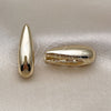 Argolla Huggie 02.283.0216.12 Oro Laminado, Diseño de Gota, Pulido, Tono Dorado