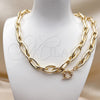 Collar y Pulsera 06.429.0008 Oro Laminado, Pulido, Tono Dorado