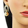 Arete Dormilona 02.385.0063 Oro Laminado, Diseño de Bola, Pulido, Tono Dorado
