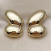 Arete Dormilona 02.428.0034 Oro Laminado, Diseño de Hueco, Pulido, Tono Dorado