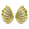 Arete Dormilona 02.428.0041 Oro Laminado, Diseño de Concha y Hueco, Pulido, Tono Dorado