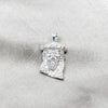 Dije Religioso 05.392.0118 Plata Rodinada, Diseño de Jesus, Pulido, Tono Plateado