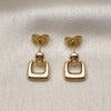 Arete Dormilona 02.283.0236 Oro Laminado, Diseño de Hebilla del Cinturón, Pulido, Tono Dorado