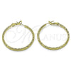 Argolla Mediana 02.213.0815.40 Oro Laminado, Diamantado, Tono Dorado