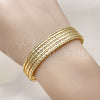 Aro Individual 07.170.0041.1 Oro Laminado, Diseño de Torcido, Diamantado, Tono Dorado (14 MM Thickness, One size fits all)