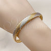 Aro Individual 07.170.0029.1 Oro Laminado, Diseño de Torcido, Pulido, Tres Tonos (08 MM Thickness, One size fits all)