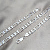 Pulsera Básica 04.420.0009.9 Plata Rodinada, Diseño de Figaro, Pulido, Tono Plateado (Calibre 220, Grosor 08 MM, 9 Pulgadas de Largo)