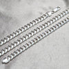 Gargantilla Basica 04.420.0007.24 Plata Rodinada, Diseño de Miami Cubana, Pulido, Tono Plateado (Calibre 200, Grosor 07 MM, 24 Pulgadas de Largo)