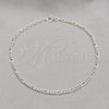 Tobillera Básica 03.430.0004.10.1EX Plata Rodinada, Diseño de Figaro, Pulido, Tono Plateado (Calibre 0.80, Grosor 03 MM, 10 Pulgadas de Largo)