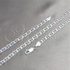Pulsera Básica 04.420.0019.09 Plata Rodinada, Diseño de Mariner, Pulido, Tono Plateado (Grosor 06 MM, 9 Pulgadas de Largo)