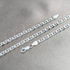 Tobillera Básica 04.420.0021.10 Plata Rodinada, Diseño de Mariner, Pulido, Tono Plateado (Grosor 04 MM, 10 Pulgadas de Largo)