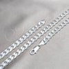 Gargantilla Basica 04.420.0025.26 Plata Rodinada, Diseño de Cubana, Pulido, Tono Plateado (Calibre 220, Grosor 08 MM, 26 Pulgadas de Largo)