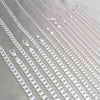 Tobillera Básica 03.420.0029.10 Plata Rodinada, Diseño de Cubana, Pulido, Tono Plateado (Calibre 120, Grosor 04.5 MM, 10 Pulgadas de Largo)