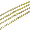 Gargantilla Basica 04.213.0347.24 Oro Laminado, Diseño de Mariner, Pulido, Tono Dorado (Thickness, 24 Inches Length)