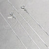 Gargantilla Basica 04.420.0039.16 Plata Rodinada, Diseño de Cable, Pulido, Tono Plateado (Calibre 0.25, Grosor 01 MM, 16 Pulgadas de Largo)