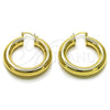 Argolla Mediana 02.163.0315.40 Oro Laminado, Diseño de Hueco, Pulido, Tono Dorado
