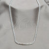 Gargantilla Basica 04.433.0005.24 Plata Rodinada, Diseño de Cubana, Pulido, Tono Plateado (Calibre 150, Grosor 06.1 MM, 24 Pulgadas de Largo)