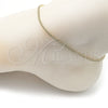 Tobillera Básica 03.213.0349.10 Oro Laminado, Pulido, Tono Dorado (02 MM Thickness, 10 Inches Length)
