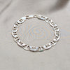 Pulsera Básica 03.433.0012.08 Plata Rodinada, Diseño de Mariner, Pulido, Tono Plateado (Calibre 200, Grosor 09.1 MM, 8 Pulgadas de Largo)