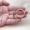 Argolla Huggie 02.195.0297.2.30 Oro Laminado, con Granate Zirconia Cubica, Pulido, Tono Dorado