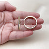 Argolla Huggie 02.195.0300.1.30 Oro Laminado, con Amatista Zirconia Cubica, Pulido, Tono Dorado