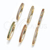 Argolla Huggie 02.195.0300.1.30 Oro Laminado, con Amatista Zirconia Cubica, Pulido, Tono Dorado