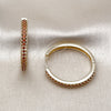 Argolla Huggie 02.195.0300.2.30 Oro Laminado, con Granate Zirconia Cubica, Pulido, Tono Dorado