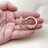 Argolla Huggie 02.195.0355.30 Oro Laminado, con Blanca Zirconia Cubica, Pulido, Tono Dorado