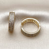 Argolla Huggie 02.283.0262.25 Oro Laminado, con Blanca Zirconia Cubica, Pulido, Tono Dorado