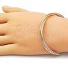 Aro Individual 07.170.0051.1 Oro Laminado, Diseño de Torcido, Diamantado, Tres Tonos (06 MM Thickness, One size fits all)