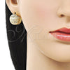 Argolla Huggie 02.195.0358.15 Oro Laminado, Diseño de Bola, Diamantado, Tono Dorado