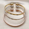 Aro Trio 07.282.0044 Oro Laminado, Diamantado, Tres Tonos (04 MM Thickness, One size fits all)