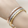 Aro Trio 07.282.0046 Oro Laminado, Diamantado, Tres Tonos (04 MM Thickness, One size fits all)