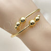 Aro Individual 07.170.0072 Oro Laminado, Diseño de Bola, Pulido, Tono Dorado (Thickness, One size fits all)