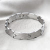 Pulsera Solida 03.63.22912.08 Acero Inoxidable, Pulido, Tono Plateado (12 MM Thickness, 8 Inches Length)