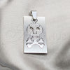 Dije Religioso 05.63.1218 Acero Inoxidable, Diseño de Calavera, Pulido, Tono Plateado