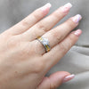 Anillo Elegante 01.63.0593.10 Acero Inoxidable, con Blanca Zirconia Cubica, Pulido, Tono Plateado (Size 10)