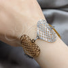 Pulsera Elegante 03.63.22980.08 Acero Inoxidable, Diseño de Corazón, Pulido, Tres Tonos (06 MM Thickness, 8 Inches Length)