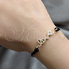 Pulsera Elegante 03.63.22128.08 Acero Inoxidable, Diseño de Amor, con Blanca Cristal, Pulido, Tono Rosado (03 MM Thickness, 8 Inches Length)