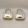Argolla Huggie 02.195.0368.20 Oro Laminado, Diseño de Cartera y Candado, Pulido, Tono Dorado